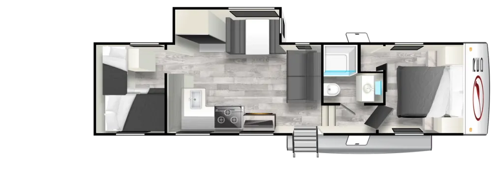 Floorplan of RV model 28BH