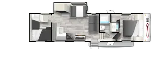 Floorplan of RV model 28BH