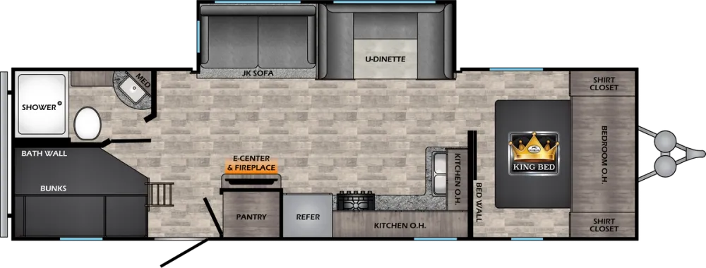 Floorplan of RV model VL28BH