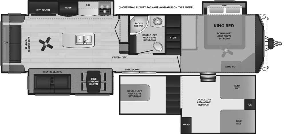 Floorplan of RV model 39FLFT