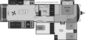 Floorplan of RV model 39FLFT