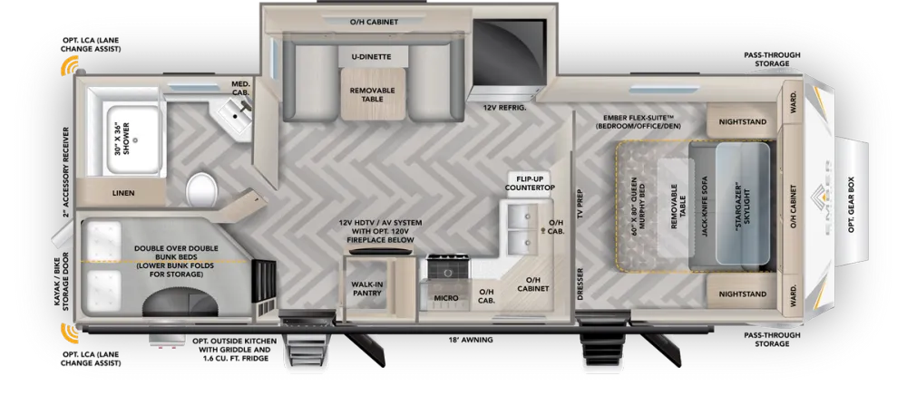 Floorplan of RV model 24MBH