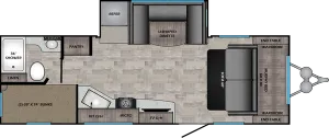 Floorplan of RV model SS24BH