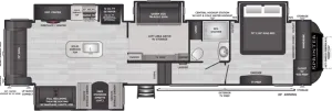 Floorplan of RV model 3590LFT