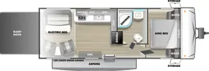 Floorplan of RV model FS2413GLE