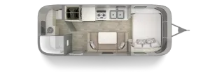 Floorplan of RV model Bambi 22FB