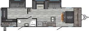 Floorplan of RV model ZR328SB