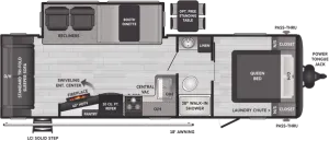 Floorplan of RV model 27RLS