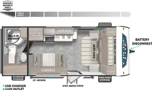 Floorplan of RV model 171RBXL