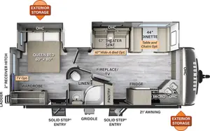 Floorplan of RV model 2608BS