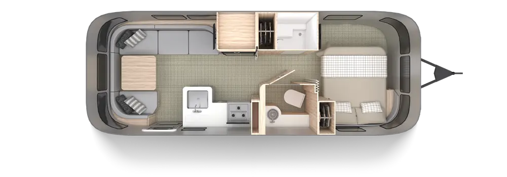 Floorplan of RV model Globetrotter® 25FB