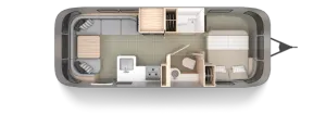 Floorplan of RV model Globetrotter® 25FB