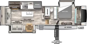 Floorplan of RV model 345IK