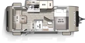 Floorplan of RV model RP-189