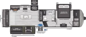 Floorplan of RV model 3123RL