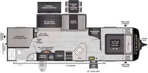 Floorplan of RV model 29BHSWE