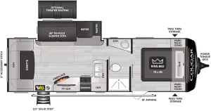 Floorplan of RV model 25RDSWE