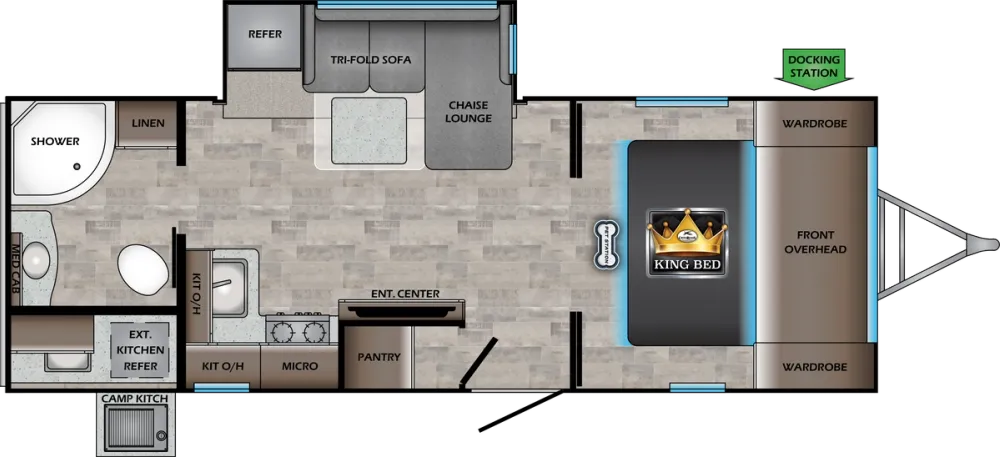 Floorplan of RV model SS222RB