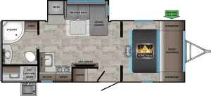 Floorplan of RV model SS222RB