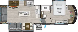 Floorplan of RV model 295MK