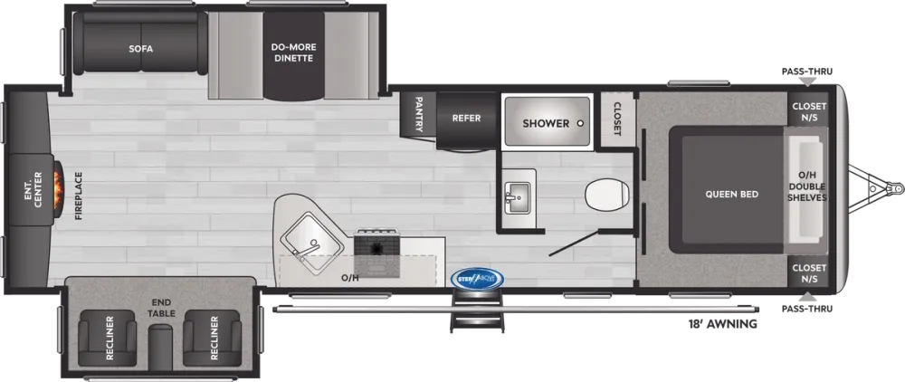 Floorplan of RV model 311RE