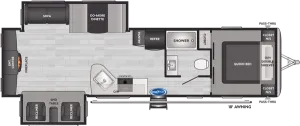 Floorplan of RV model 311RE