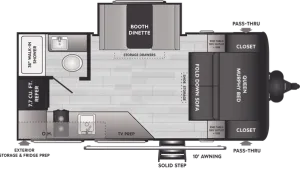 Floorplan of RV model 174RK