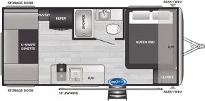 Floorplan of RV model 1750RD