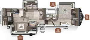 Floorplan of RV model 8291RK