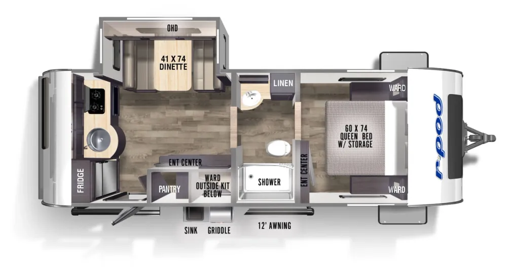 Floorplan of RV model RP-202