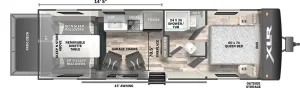 Floorplan of RV model 27XLRX