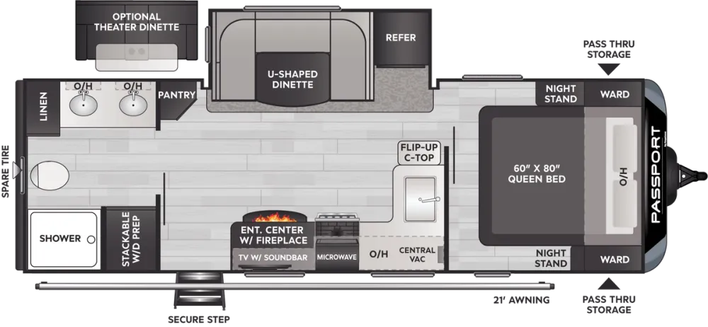 Floorplan of RV model 2400RB