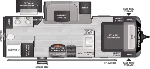 Floorplan of RV model 2400RB