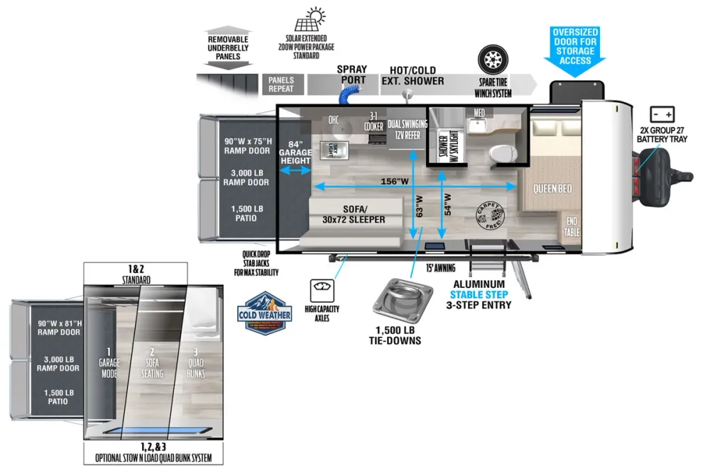 Floorplan of RV model 175RTK