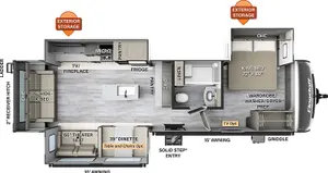 Floorplan of RV model 832IKRL