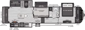 Floorplan of RV model 3570LFT