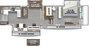Floorplan of RV model 3850RK