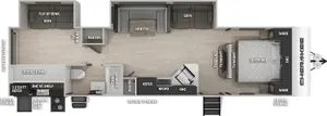 Floorplan of RV model 294BH