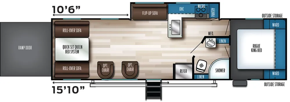 Floorplan of RV model 29KS