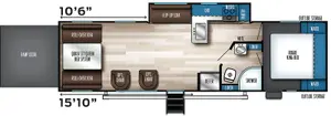 Floorplan of RV model 29KS