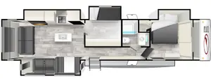 Floorplan of RV model 36MB