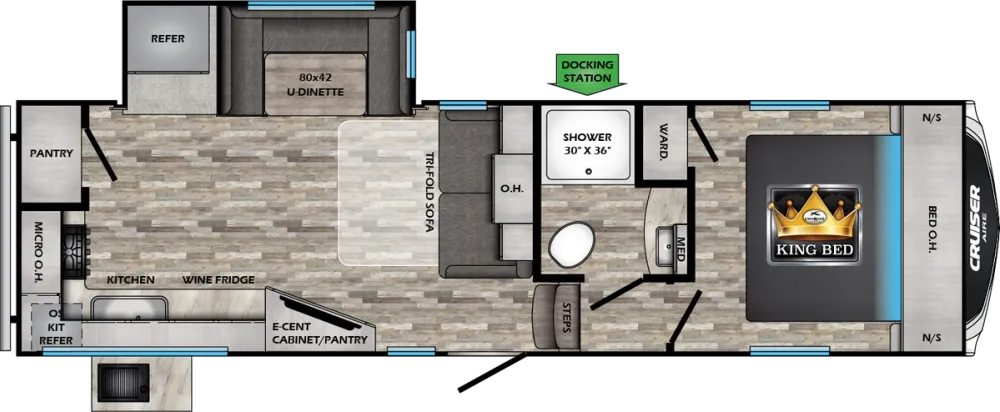 Floorplan of RV model CR27MK