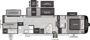 Floorplan of RV model 32BHS