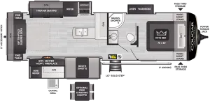 Floorplan of RV model 29RLKWE