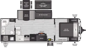 Floorplan of RV model 260RBS