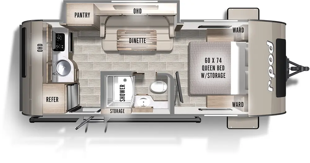 Floorplan of RV model RP-195