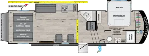 Floorplan of RV model All Access Series 30A20