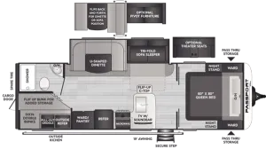 Floorplan of RV model 268BH