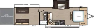 Floorplan of RV model 29ATH