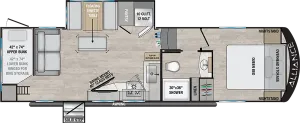 Floorplan of RV model All Access Series 28BH